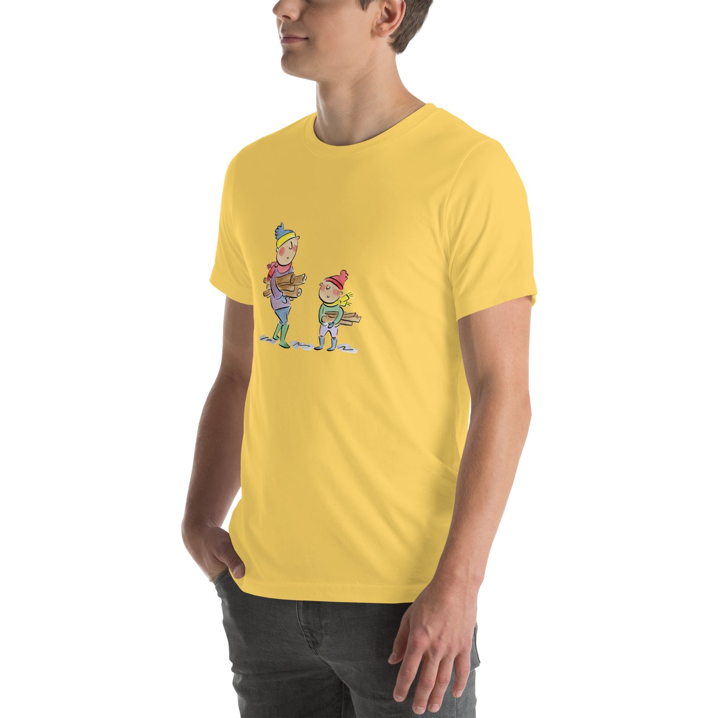 Collecting Wood Illustration by Rosie Brooks Unisex t-shirt