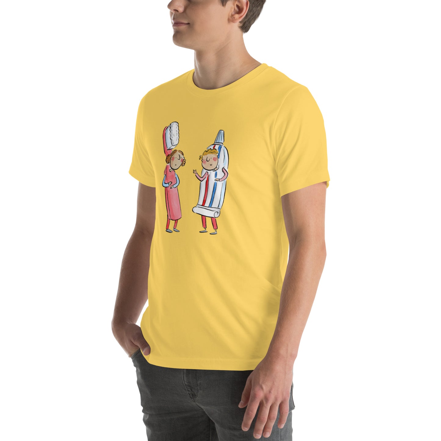 Toothbrush and Toothpaste Illustration by Rosie Brooks Unisex t-shirt