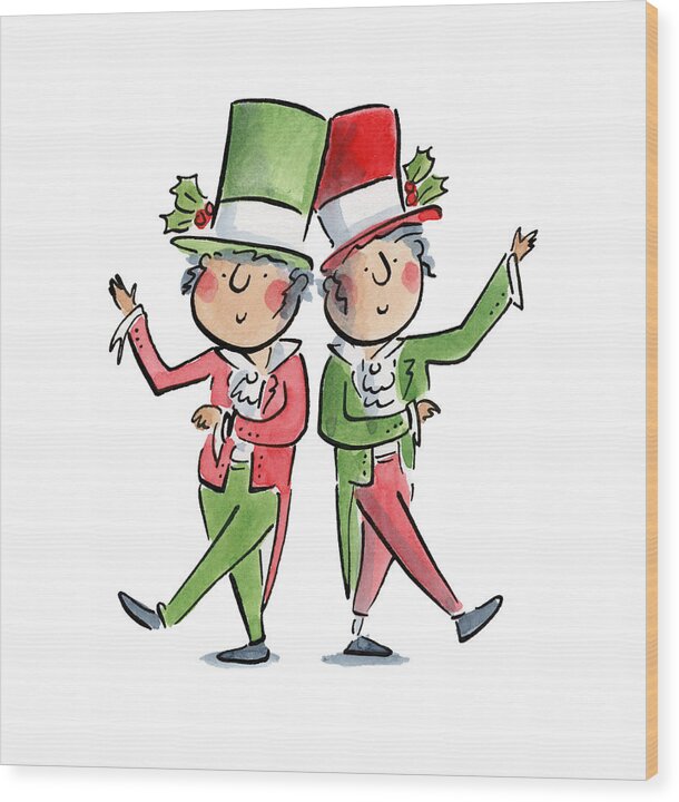 Victorian Christmas - Wood Print