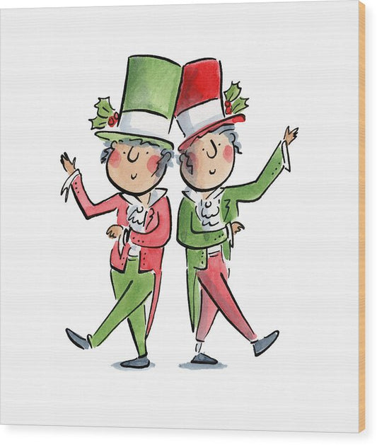 Victorian Christmas - Wood Print