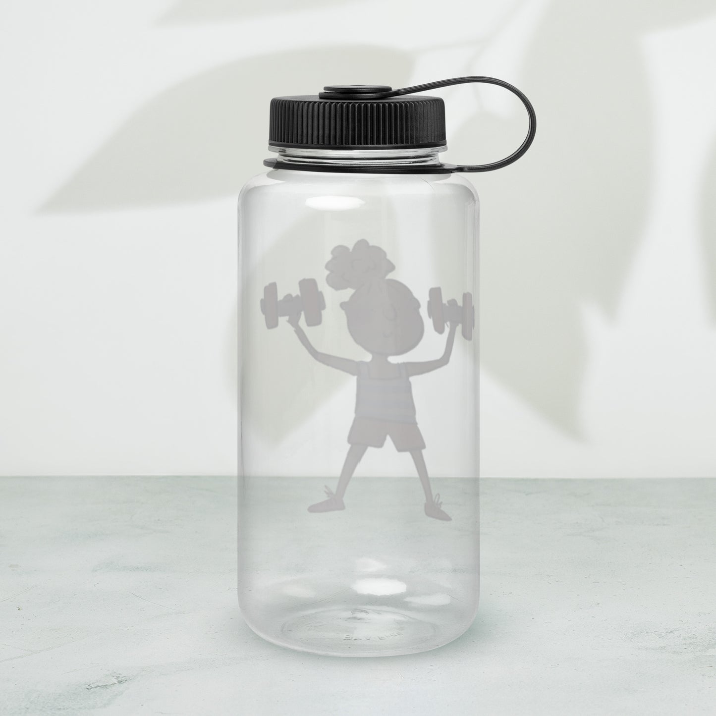 Keep Fit Illustration by Rosie Brooks Wide mouth plastic water bottle