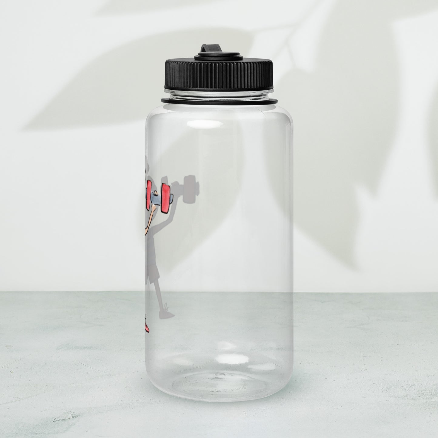 Keep Fit Illustration by Rosie Brooks Wide mouth plastic water bottle