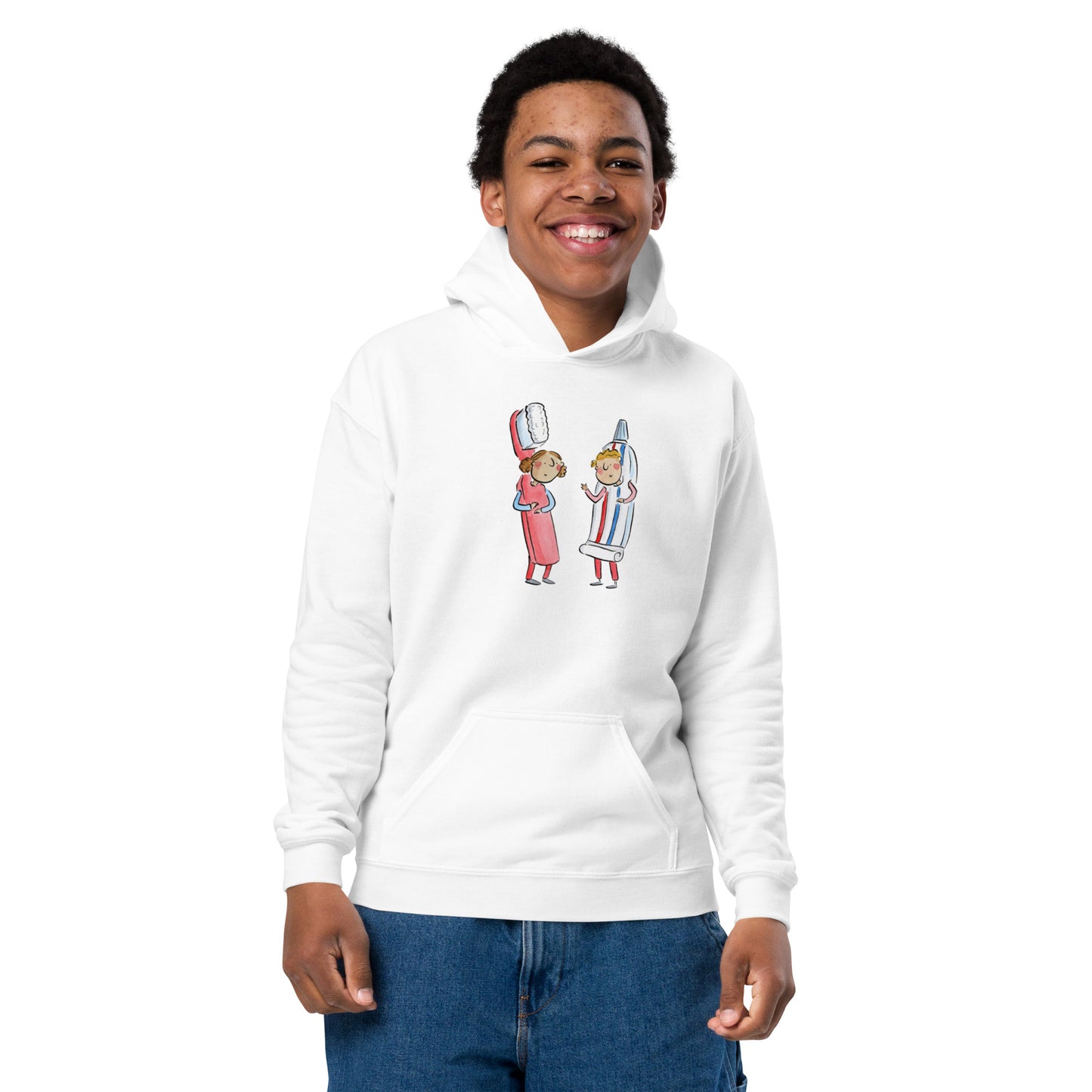 Toohtpaste Illustration by Rosie Brooks Youth heavy blend hoodie