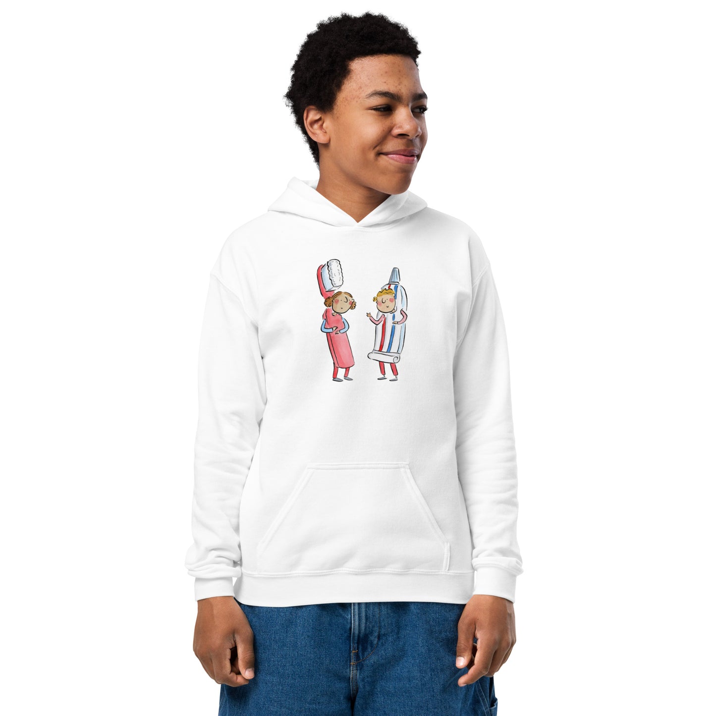 Toohtpaste Illustration by Rosie Brooks Youth heavy blend hoodie